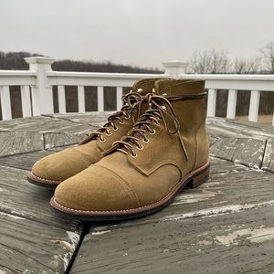 Mark Albert Uptown Boot in Coyote Roughout. Made in the USA.
